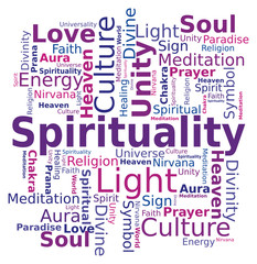 Fototapeta premium Nuage de mots - Spiritualité
