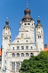Fototapeta na wymiar New Town Hall, Lipsk, Saksonia, Niemcy, Europa