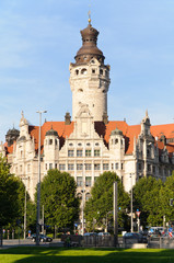 Fototapeta na wymiar Neues Rathaus, Leipzig, Sachsen, Deutschland, Europa