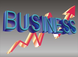Business & Graph Word in 3d effect