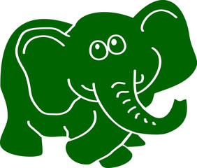 Fototapeta premium Green elephant