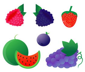 Set of berries