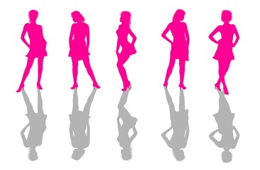 Frauen Silhouetten