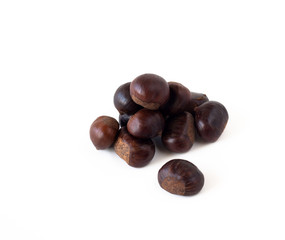 chestnuts on white