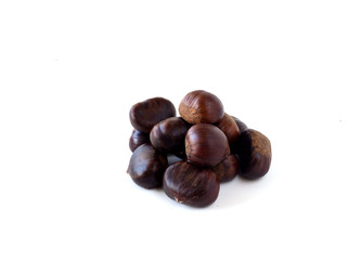 chestnuts on white