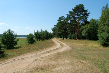 Fototapeta na wymiar landscape with road