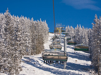 Ski lift. Ski resort  Schladming . Austria