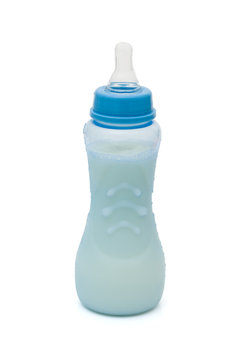 Blue baby bottle