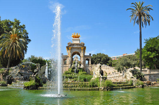Fountain of Parc de la Ciutadella, in Barcelona, Spain
