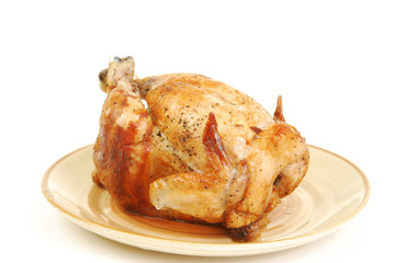 Golden roasted chicken