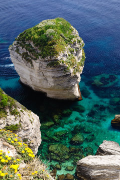 The grain of Sand off the cliff of Bonifacio, South Corsica