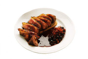 Magrone d'anatra con marasche e morlacco - Veneto