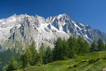 Fototapeta na wymiar Duże Jorasses - Mont Blanc