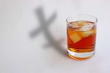 Death whiskey glass