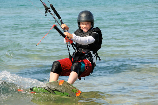 Kitesurfen mit einem L&auml;cheln