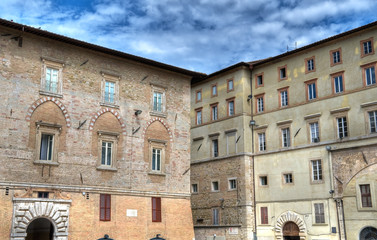 Historic palaces. Perugia. Umbria.