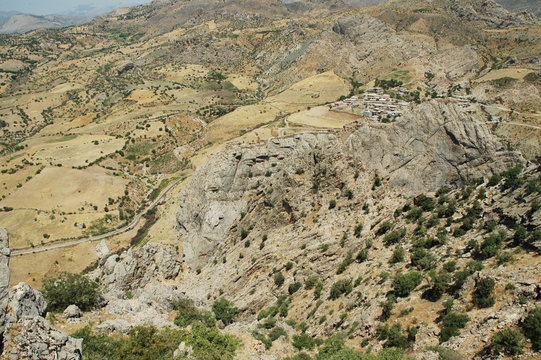 Rocky desert landscape in Northern Kurdistan, East Turkey