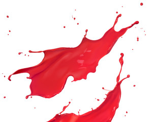 red paint splash