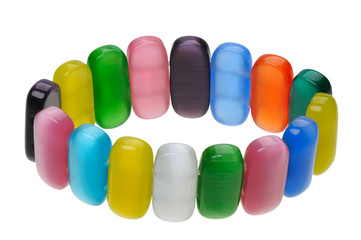 Multicolored bracelet, isolated