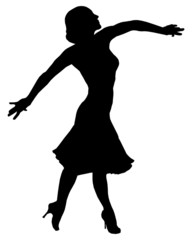Silhouette of a dancing woman
