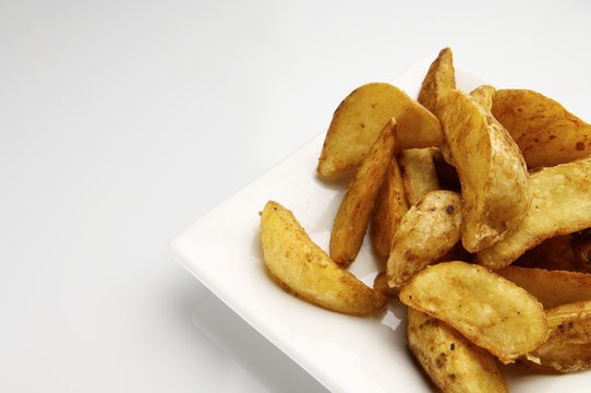 fried potato wedges