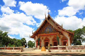 Temple at Rayong and Bright Sky