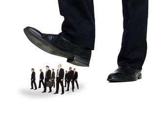 Group of Businessmen under a sole