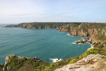 Petit Bot Bay from Icart Point on Guernsey