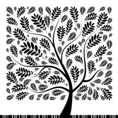 Art rowan tree beautiful for your design