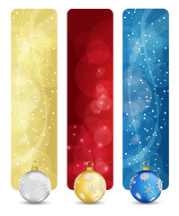 Set of winter christmas vertical banners vol. 02