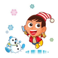 雪遊び002（お正月）