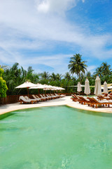 Swimming pool at the luxury hotel, Phuket, Thailand