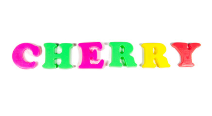 cherry written in fridge magnets