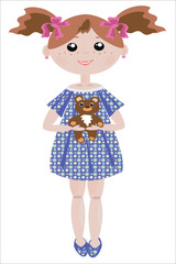 Girl with bear