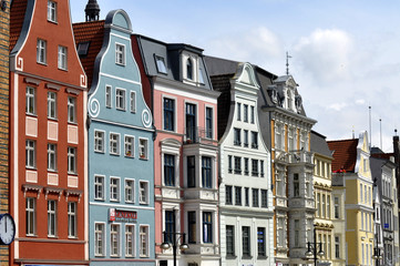 Rostocker Häuserfront historisch