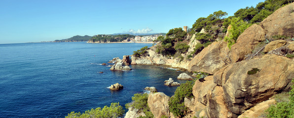 the panaramic landscape mediterranean seasides spain