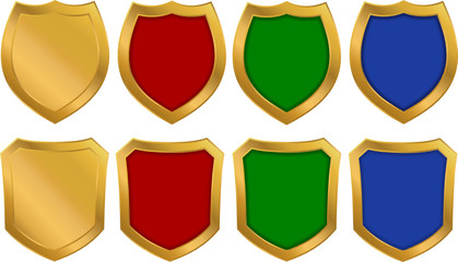 golden knight's heraldic shields