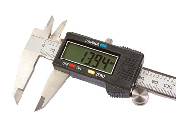 Vernier caliper isolated on white background