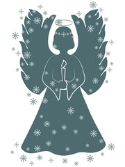 Christmas angel with a candle