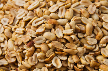 Grain texture of peanuts