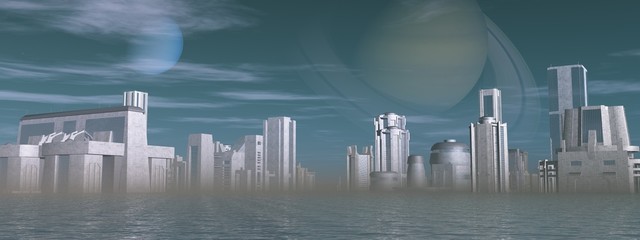 Die Hauptstadt des Wasserplaneten