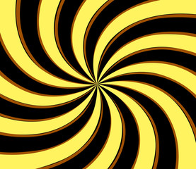abstract swirl black and yellow