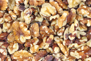 Close view of walnuts