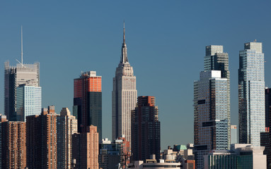 Fototapeta na wymiar New York City panorama z Manhattan Skyline nad Hudson River