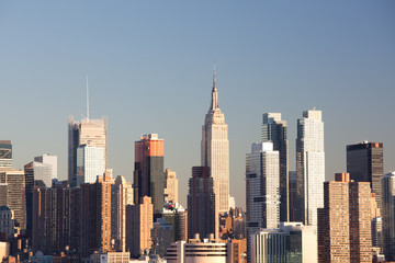 Fototapeta na wymiar New York City panorama z Manhattan Skyline nad Hudson River