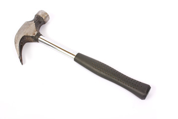 Hammer over white background