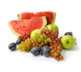 Colorful group of fresh fruits