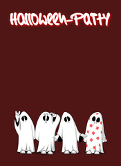 plakat halloween-party gespenster II
