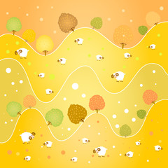 Decorative autumn pattern