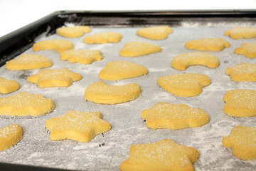 Backblech mit Plätzchen